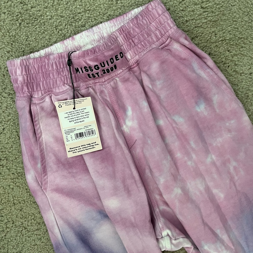 NWT Misguided tie dye joggers